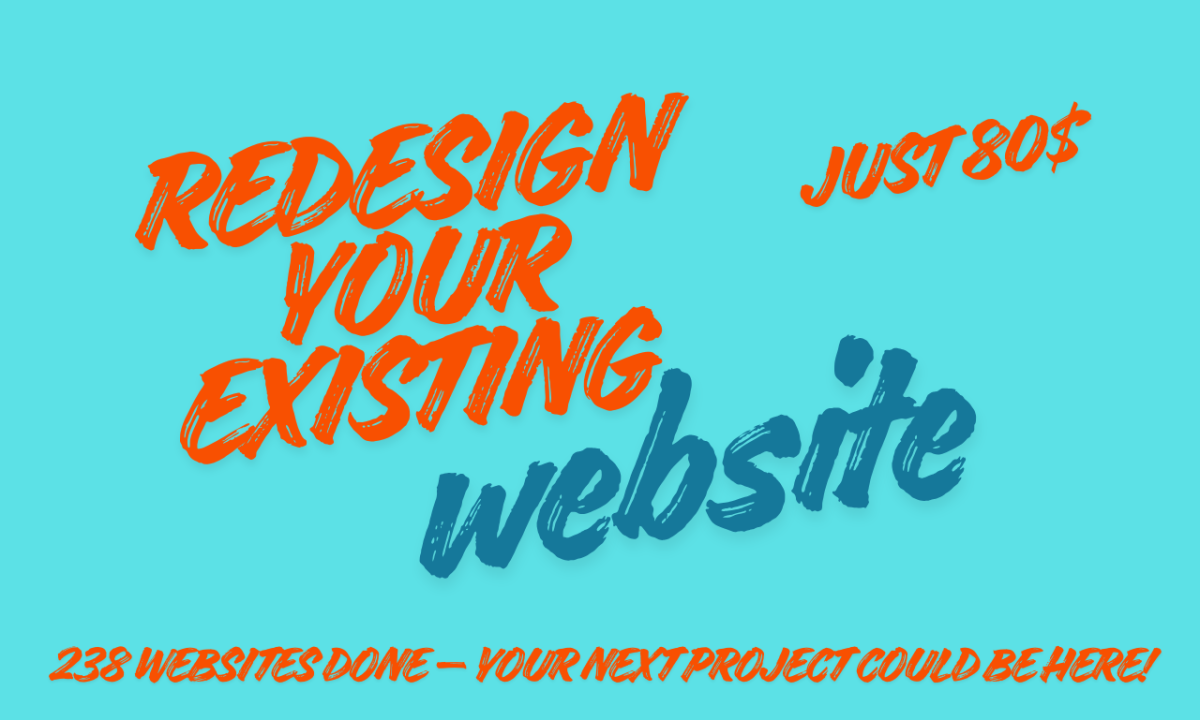 I Will Redesign Your Website Fast