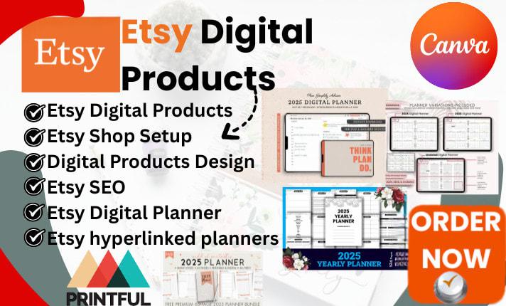 I Will Setup Etsy Digital Product Design, Etsy SEO, Etsy Shop For Etsy Digital Products