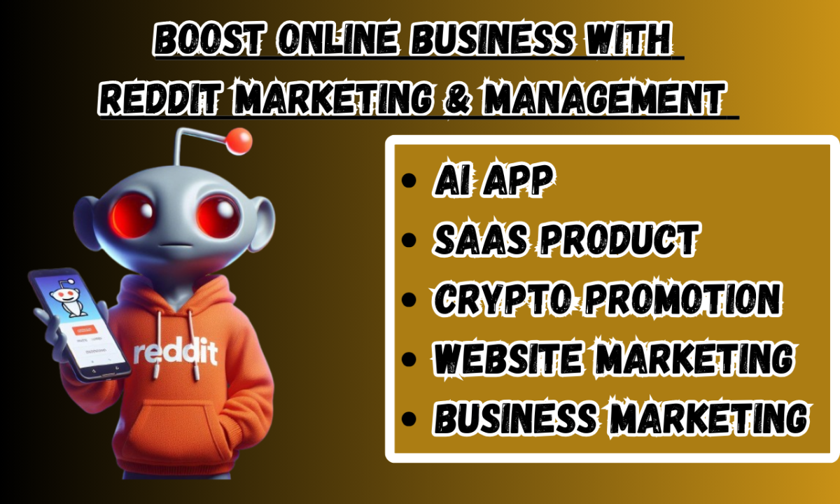 Do Reddit Marketing for AI App, SaaS Product, Crypto Business, and Website Marketing