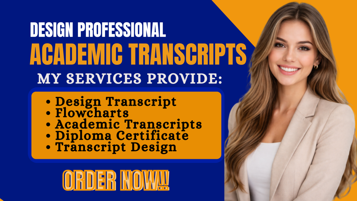 I will design professional academic transcripts, flowcharts, and infographics