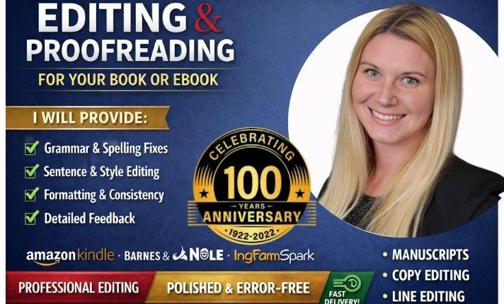 I will do Book Editing, Proofreading, Novel, eBook, Manuscript, Amazon Kindle, KDP Formatting