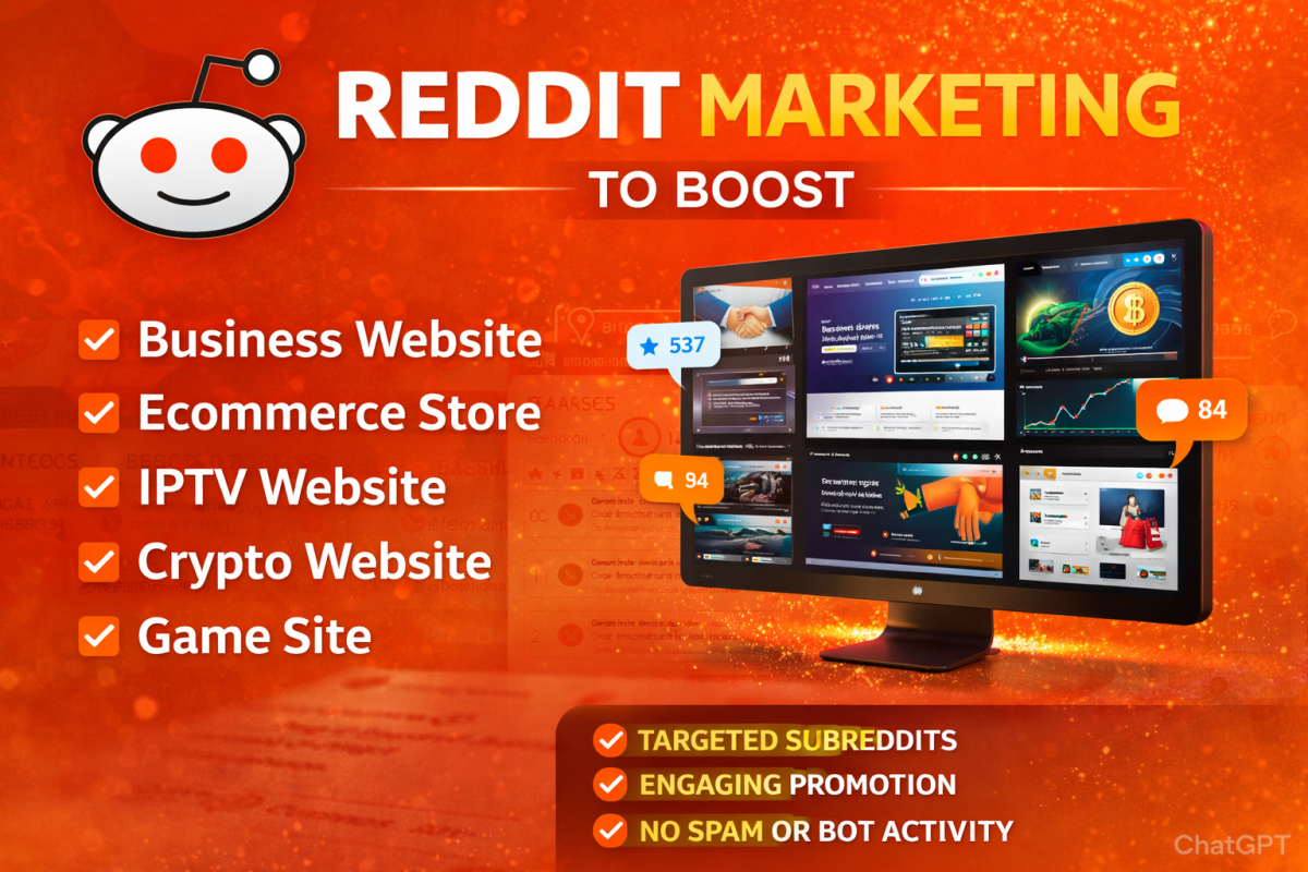 I will do reddit marketing to boost business website, ecommerce store, IPTV website