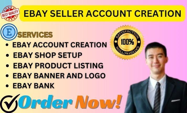 I will do eBay account creation for all country residents and eBay seller account listing
