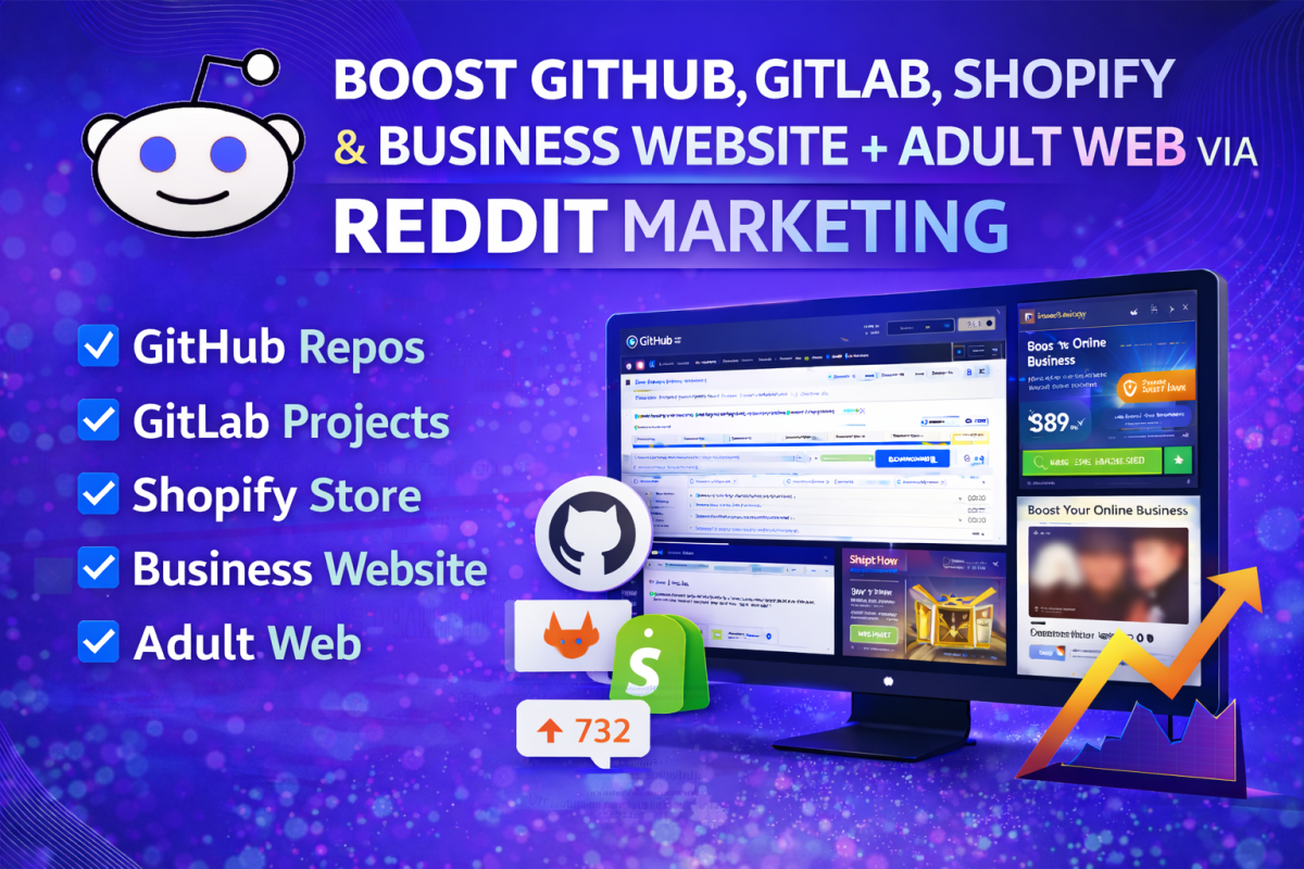 I will boost GitHub, GitLab, Shopify Website, and Business Website via Reddit Marketing