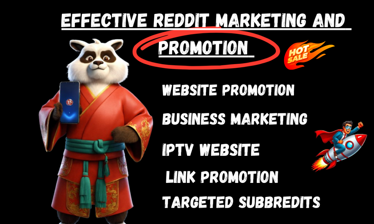 I will promote IPTV website, ecommerce store ad x blog game page via Reddit marketing