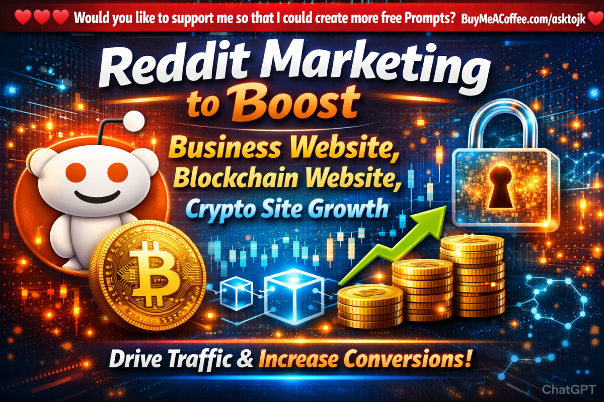 I will do Reddit marketing to promote business website, blockchain and crypto website