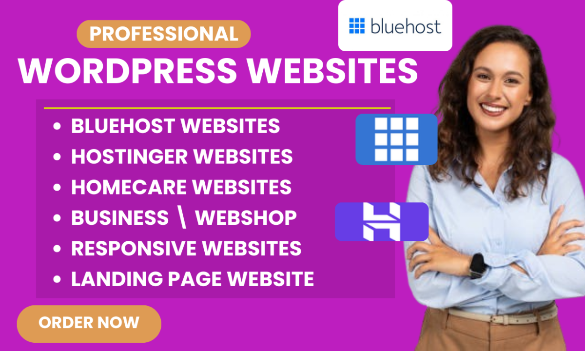 Design Bluehost WordPress Websites | Design Hostinger Websites | Redesign Bluehost