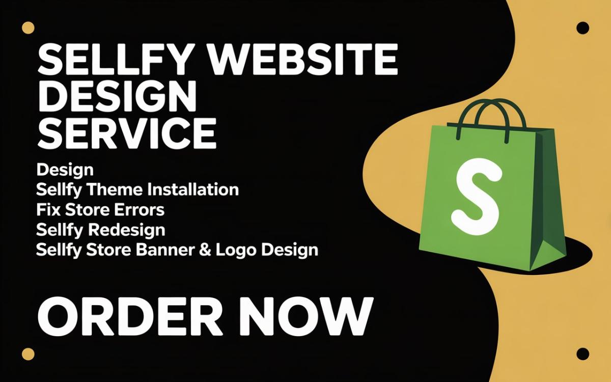 I will design a professional Sellfy website, landing page, or redesign