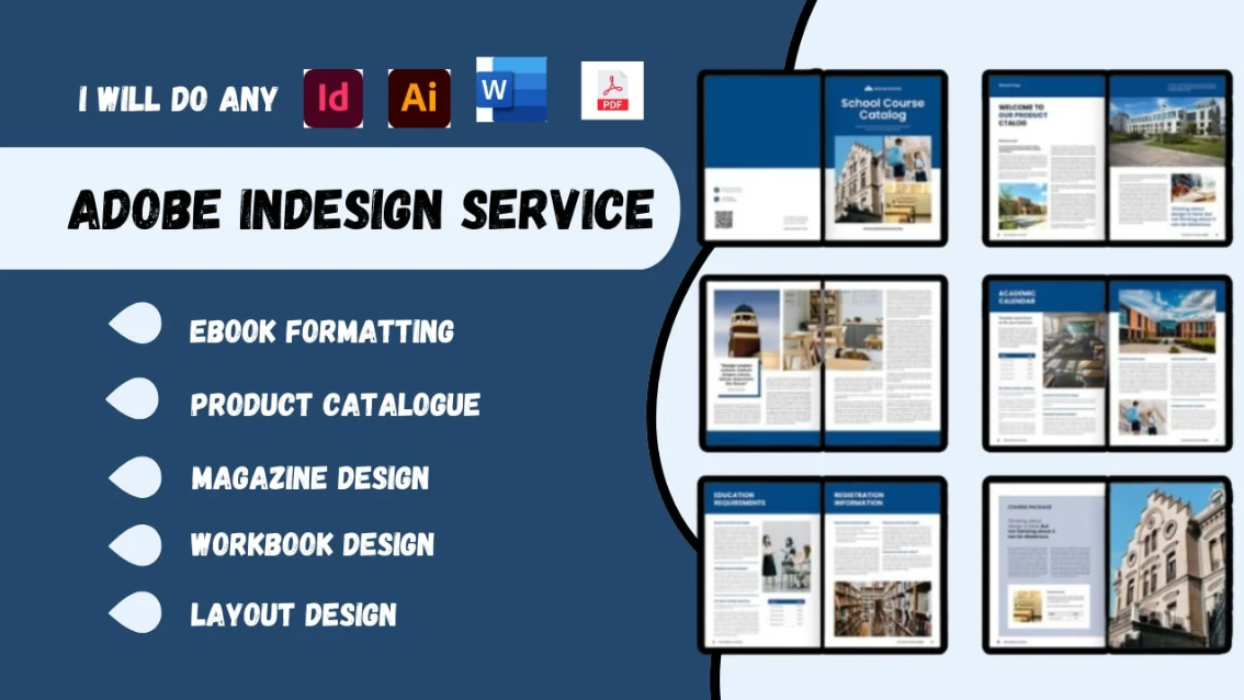 I will edit, format Adobe InDesign project, guide book, manuscript, catalog, user manual