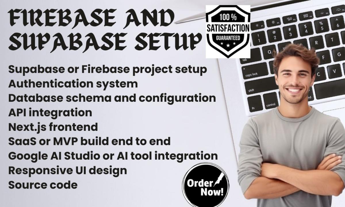 I Will Build Your SaaS Web App or MVP Using Next.js, Supabase, and Firebase Backend