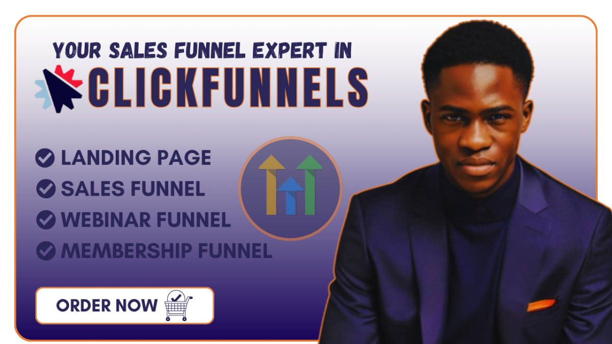 I Will Build Sales Funnel, Landing Page in ClickFunnels, GoHighLevel, WordPress, Kajabi