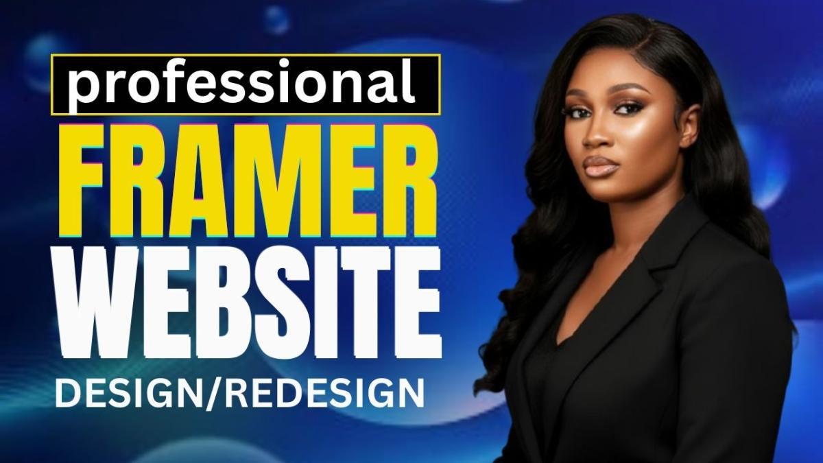 I Will Design or Develop Modern Framer Website, Figma to Framer, Framer Landing Page
