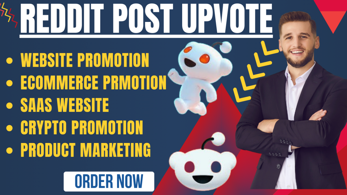 I will manage Reddit post upvote for ecommerce business AI website SaaS product link