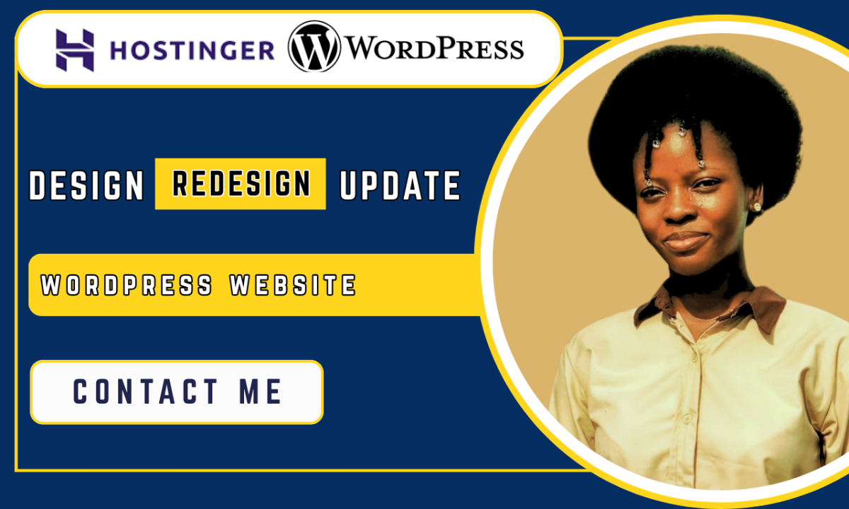 I will design Hostinger website, Hostinger WordPress website redesign, Hostinger website