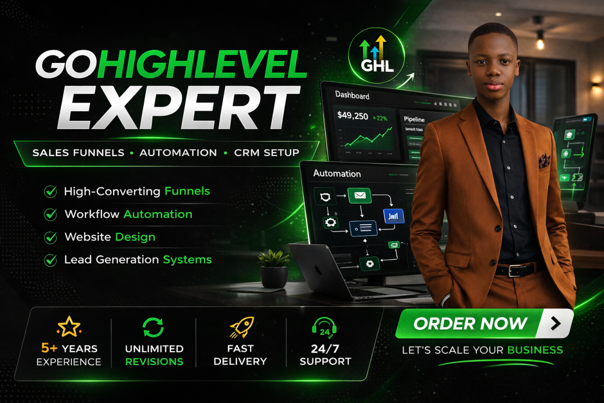 I will build GoHighLevel sales funnel, website, and automation system – GoHigh Level expert