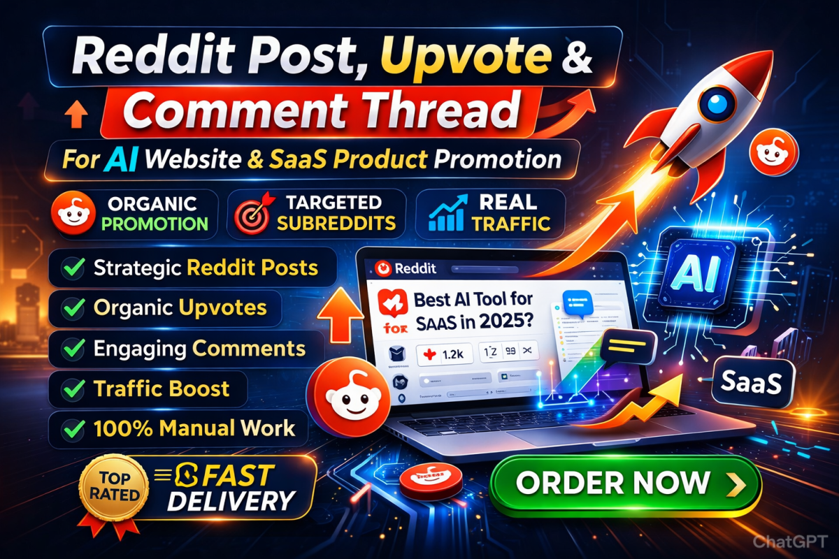 I will do Reddit SEO Post Comment Threat for AI Website & Ecommerce Marketing