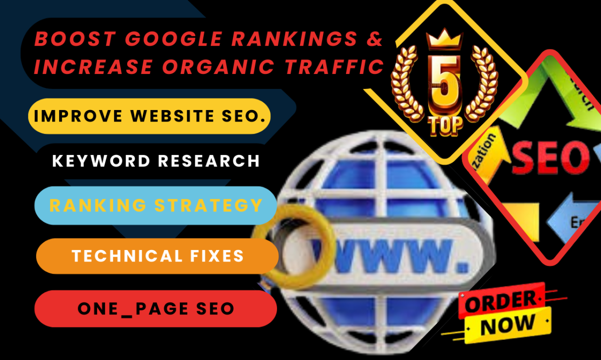 Website SEO Boost Rankings Dofollow Organic Traffic
