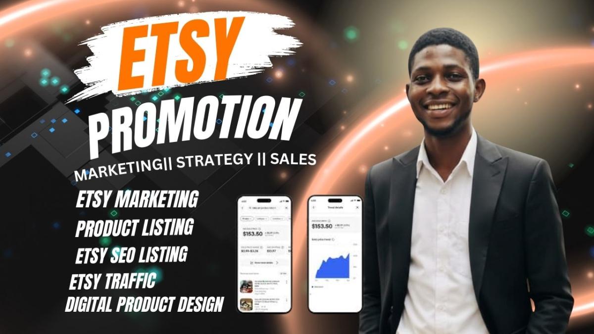 I will boost Etsy SEO, Etsy sales, Etsy shop promotion, Pinterest marketing, and Etsy promotion