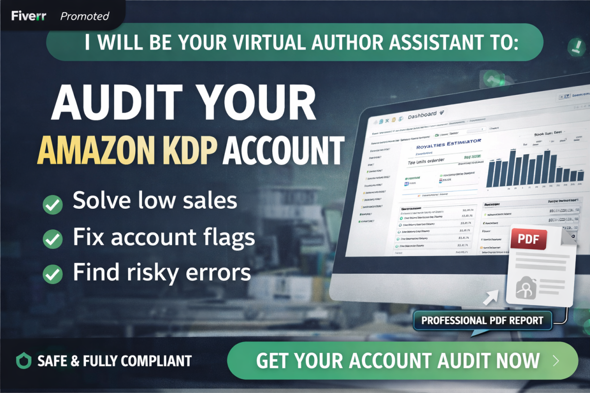 I Will Do Virtual Author Assistant Audit Amazon KDP Account Setup