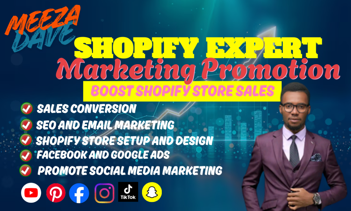 I will boost Shopify sales with Facebook Ads, Google Ads & complete Shopify eCommerce marketing