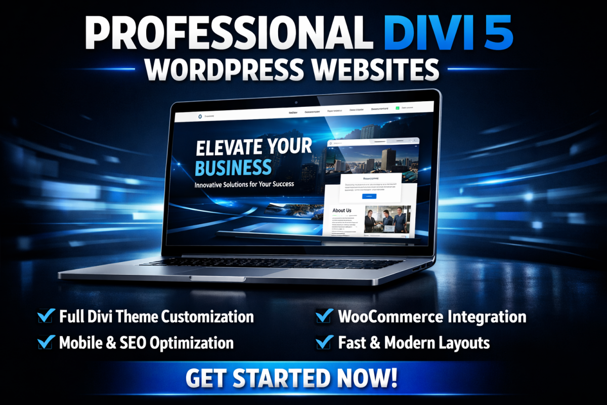 I will build Divi 5 WordPress Websites with Premium Divi Theme Customization