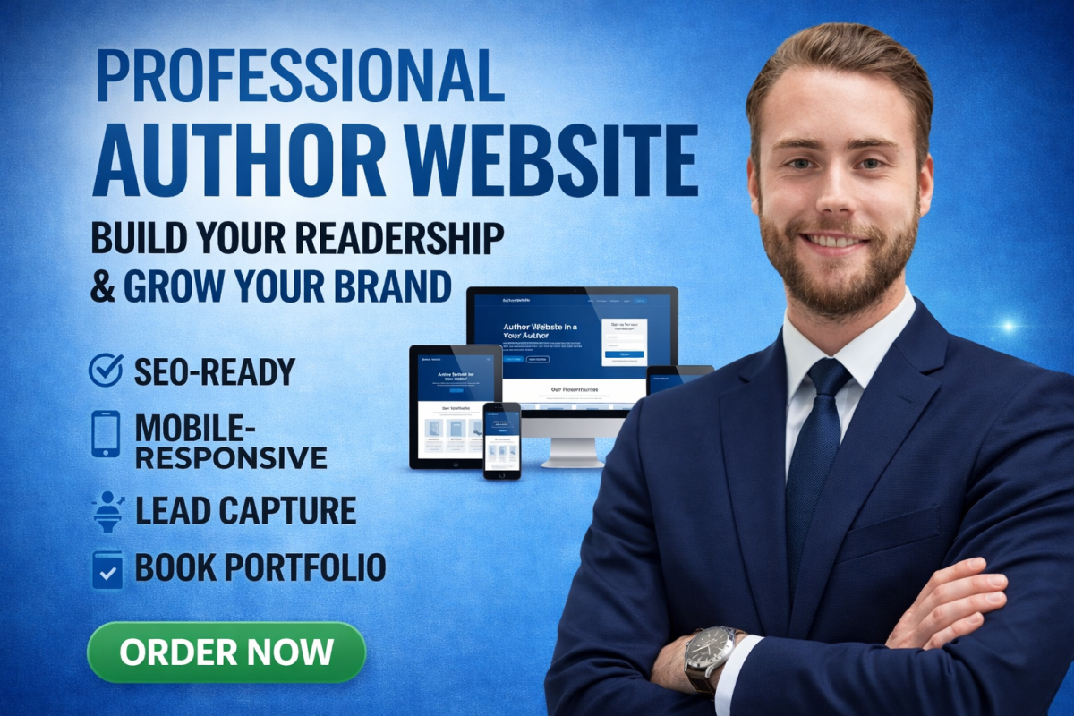 I will design author book author website author ebook landing page