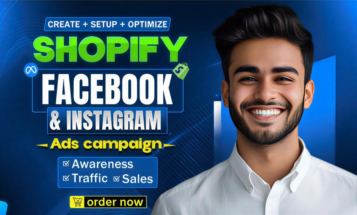 I will setup Facebook Ads Campaign, Instagram Ads, Meta Ads Manager & Shopify Marketing