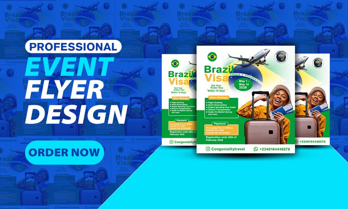 I will design a professional flyer or poster for your business