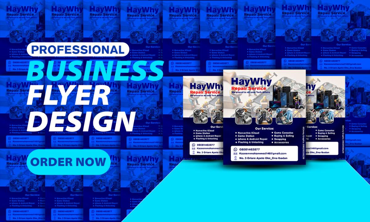 I will design a professional flyer for your business or event