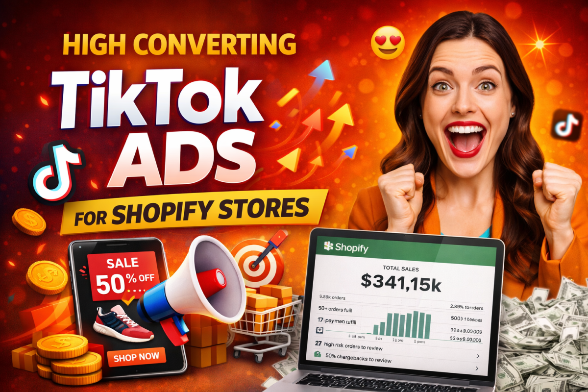 I will create high converting TikTok ads for your Shopify store that drive real sales