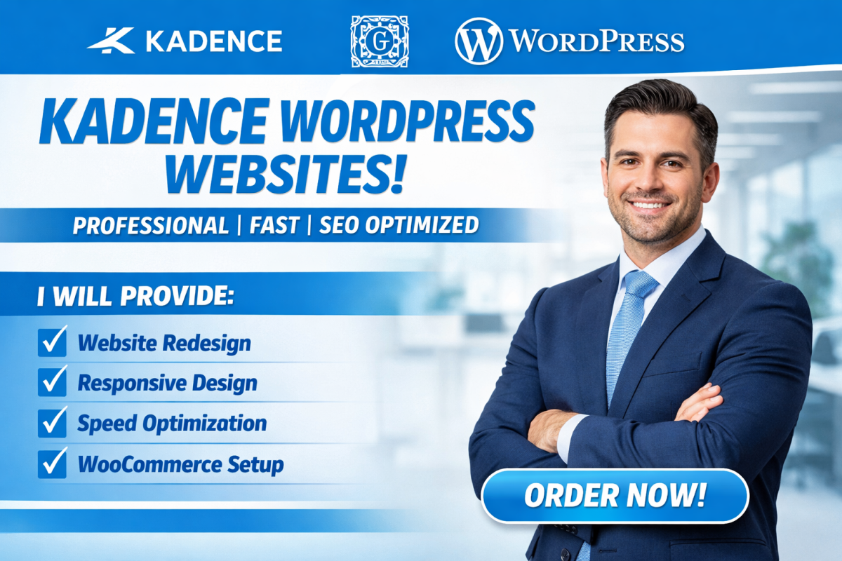 I will redesign WordPress website using Kadence Theme, Gutenberg Blocks, and Kadence Blocks