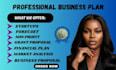 I will write a professional business plan for startups, nonprofits and sba loans