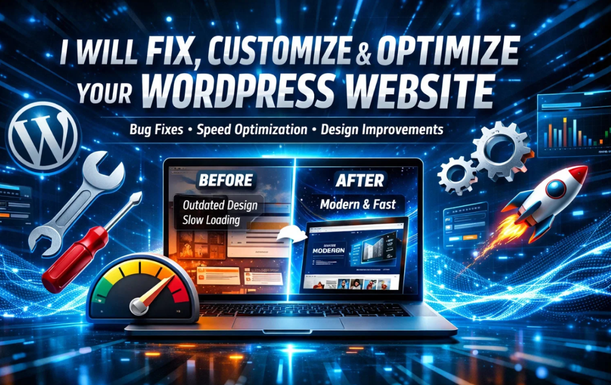 I will fix, update page layout, redesign, customize your WordPress website