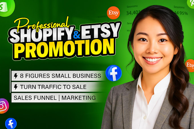 Boost Shopify Store Sales, Etsy Store Promotion, SEO, Meta Ads & Ecommerce Marketing