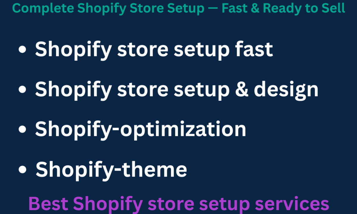 I will build a high converting Shopify store fast setup