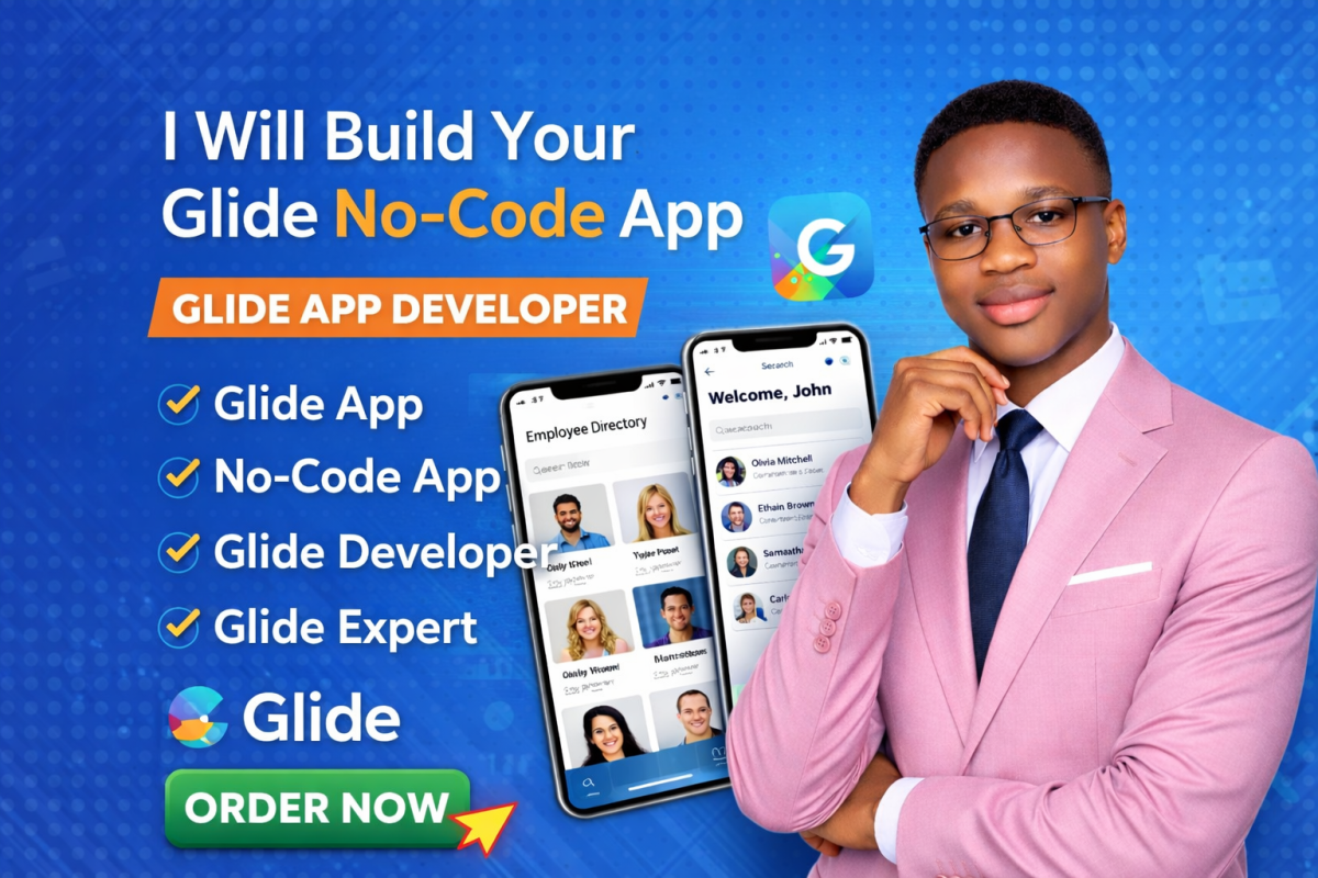 I will build glide app no code app glide developer glide expert glide app developer VA