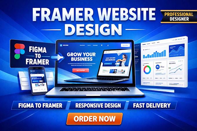I Will Design Interactive Framer Website & Landing Page | Convert Figma to Framer