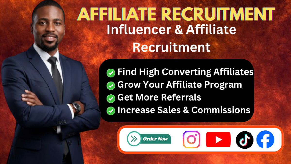 I Will Promote and Recruit Affiliate Influencers to Help Your Brand