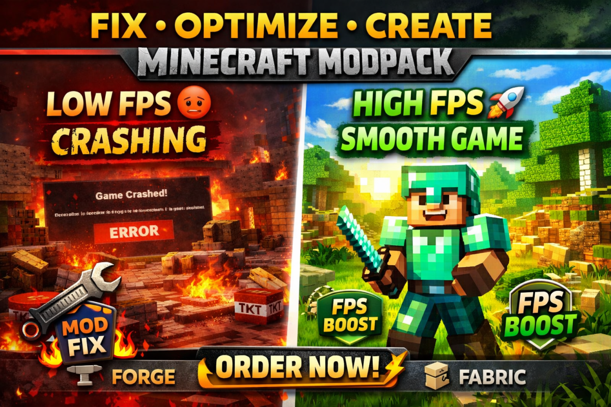 I will fix optimize create custom minecraft modpack forge to fabric datapack boost fps