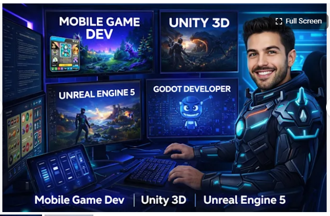 I will do mobile game dev, Unity 3D game, Godot, Unreal Engine and game prototype