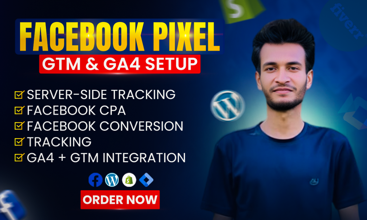 I will setup Meta Facebook Pixel Conversion API Server Side Tracking Google Analytics 4