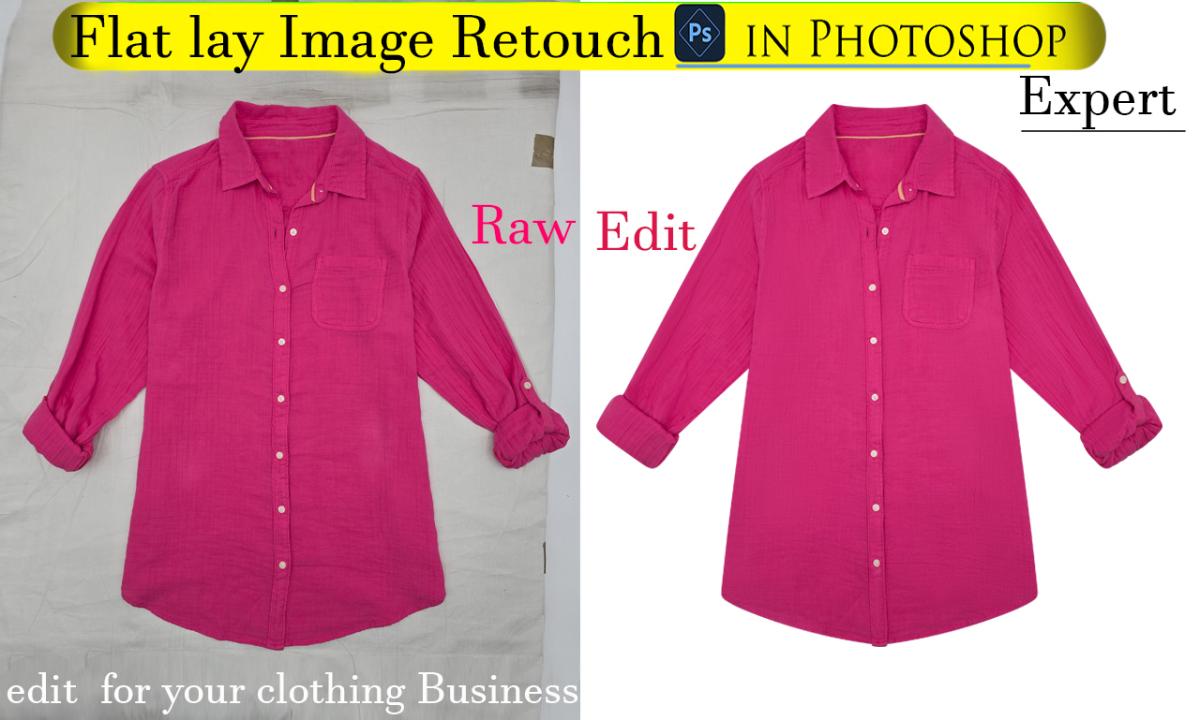 I will quickly flat lay picture edit and fashion apparel retouch services in photoshop