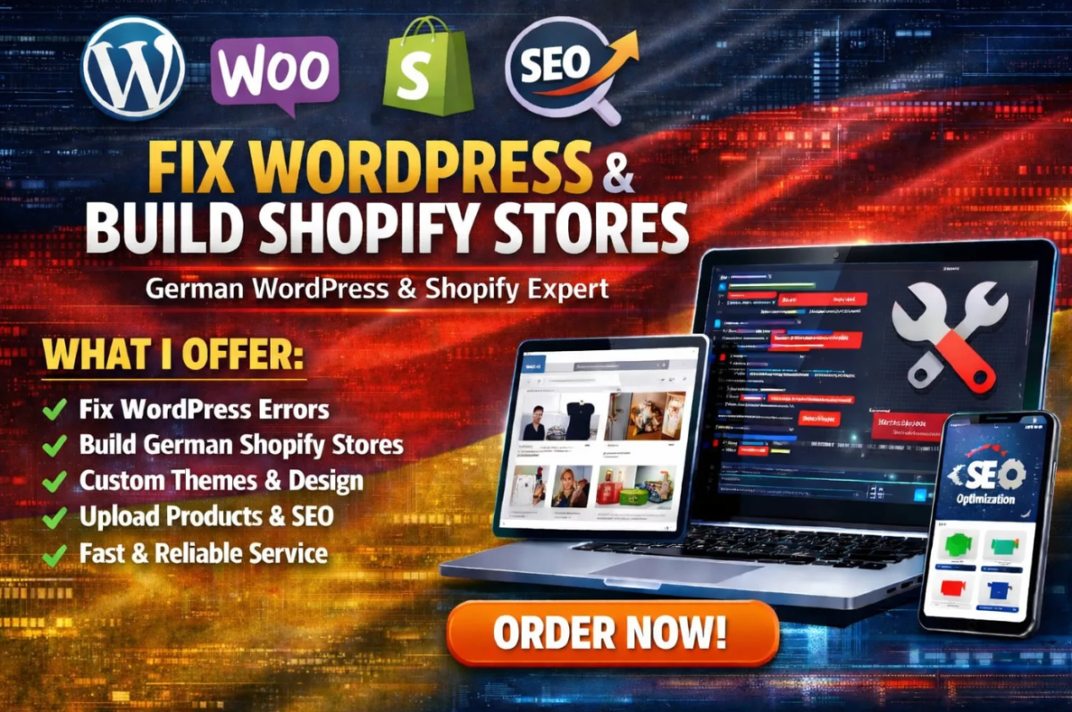 I will update german wordpress website wordpress bug fix, update german shopify store