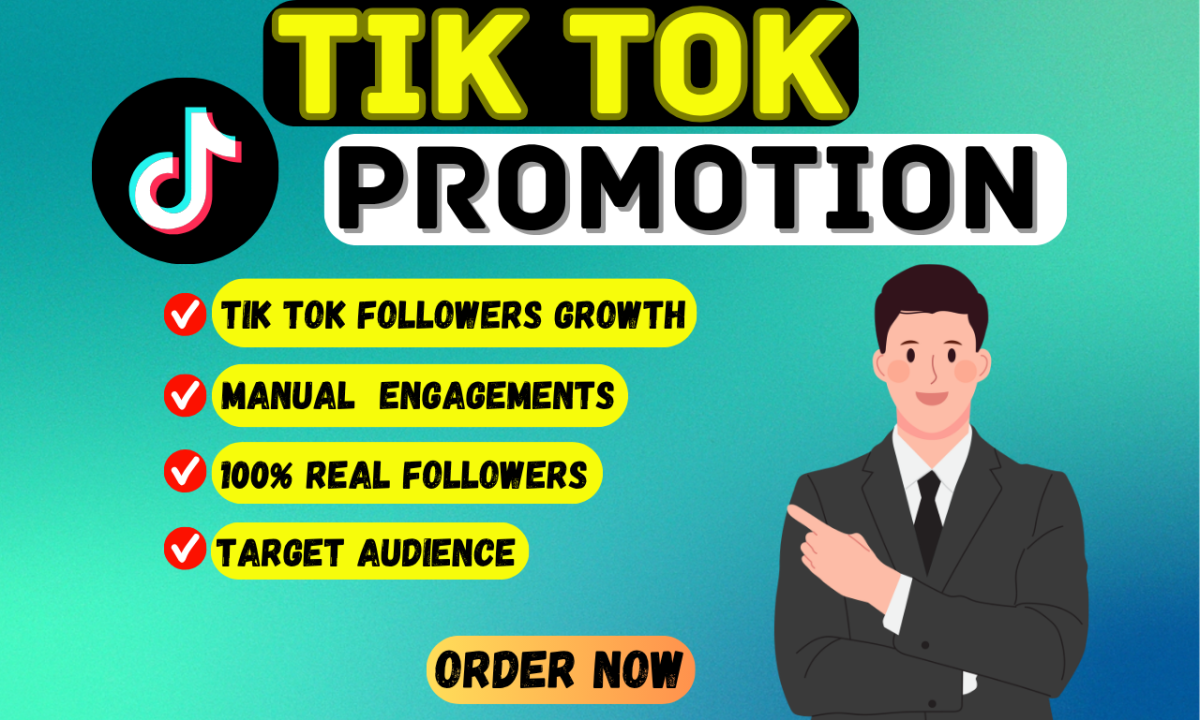 I will growth and promote your tiktok account organic followers