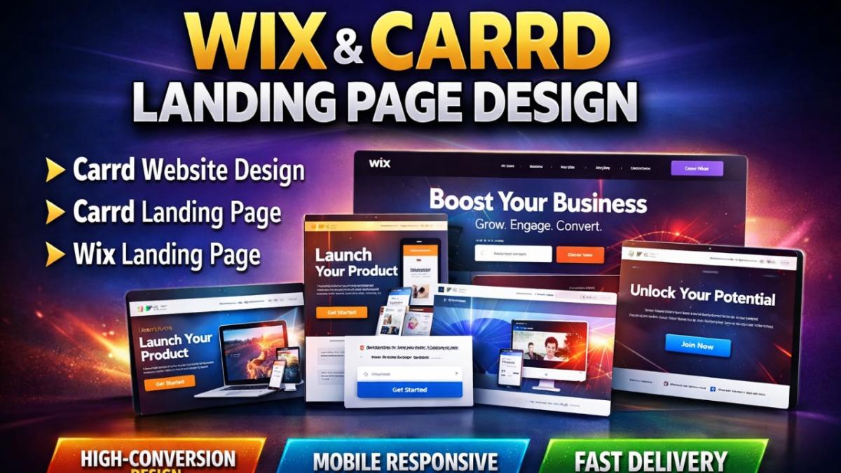 I will do wix carrd website design, carrd landing page, wix landing page