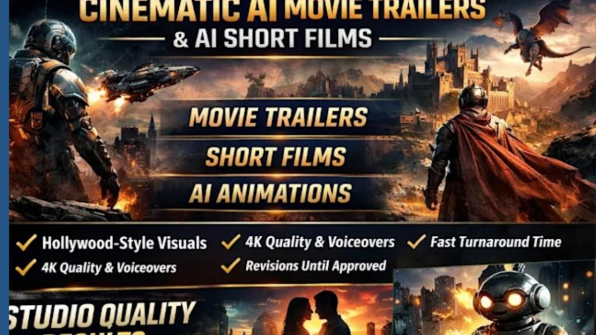 I will create cinematic ai movie trailer, ai short film, ai animation