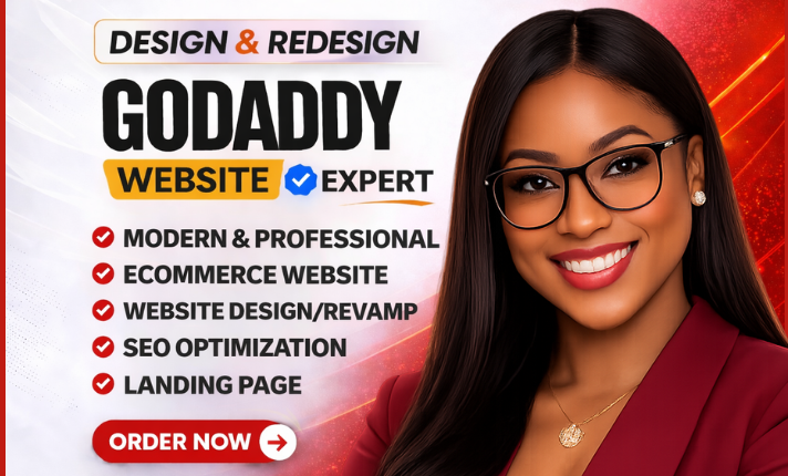 I will develop godaddy website design godaddy website redesign