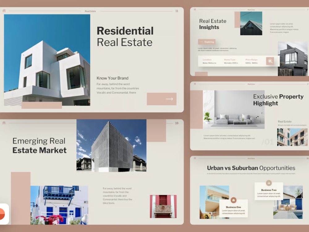 design luxury real estate presentation buyer guide redesign investor pitch deck
