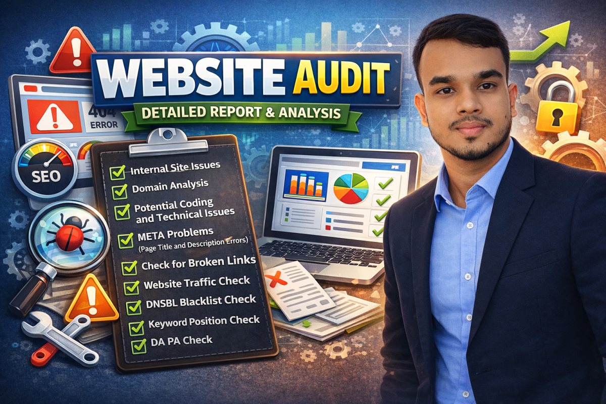 I will provide professional website SEO audit report for you