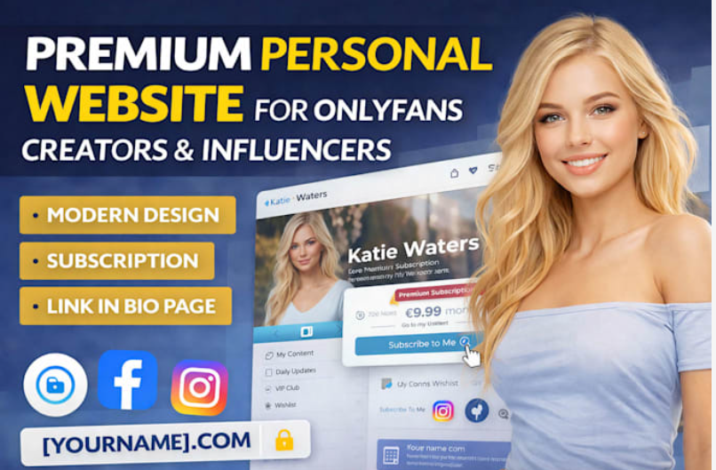 I will build a premium personal website for onlyfans creators and influencers
